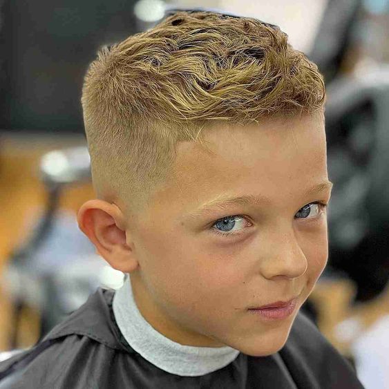 short boys haircut little guy blonde cool hair
