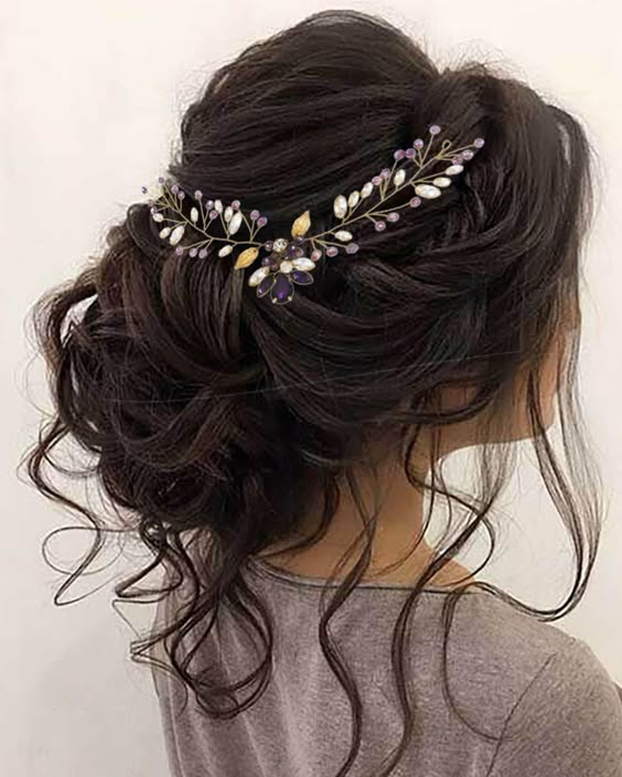 bride hairstyles sparkling floral bridal hair