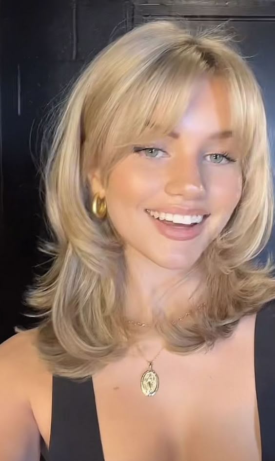 short layered haircuts medium haircut with bangs