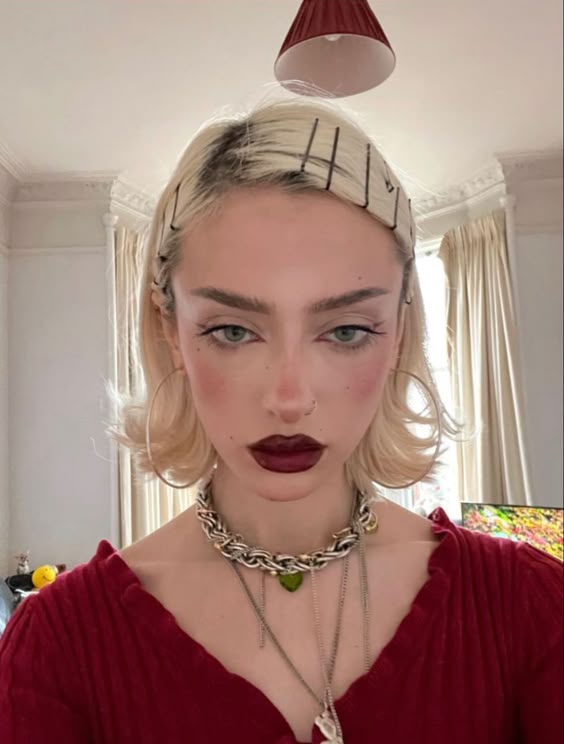 chic short hair cherry bomb hair