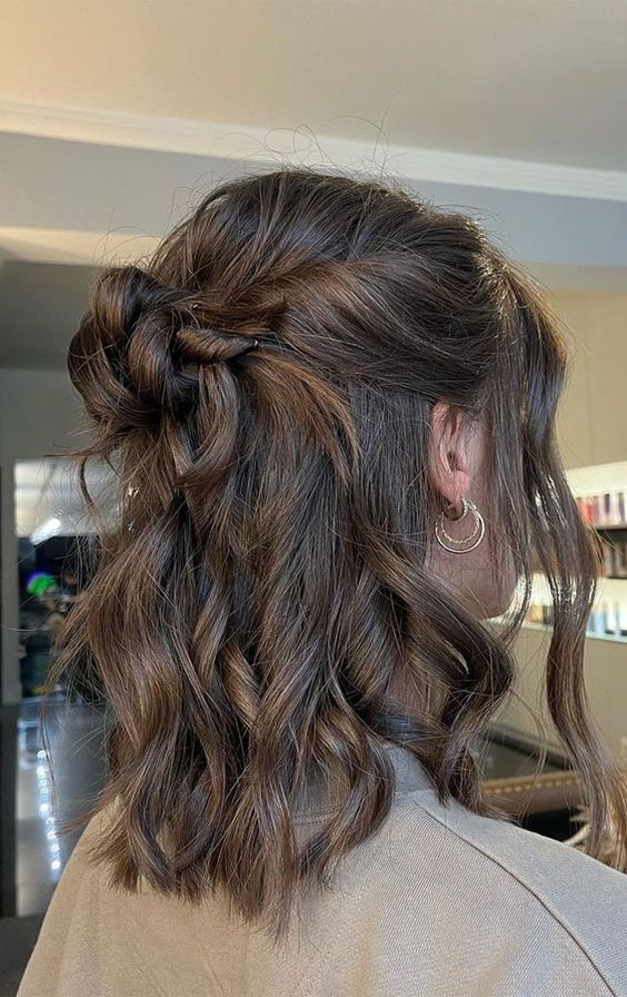  half up half down prom hairstyle 