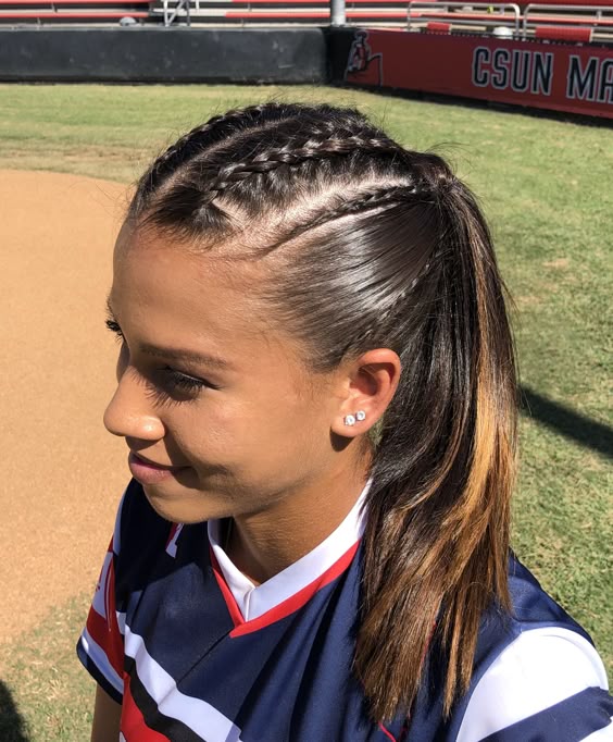  small braids sporty hair 